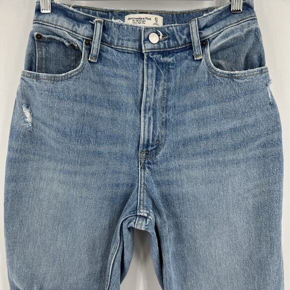 Abercrombie & Fitch Jeans 90s Straight Ultra High Rise Curve Love Size 27 / 4R - Picture 3 of 9